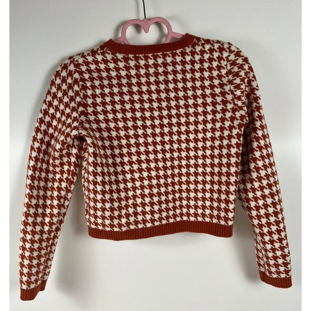 Sincerely Jules Girl Houndstooth Cardigan Sweater - Picture 5 of 10